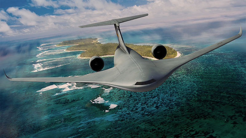 Illustration for article titled Lockheed Moves Foward With Big Blended Wing Hybrid Transport Jet Design
